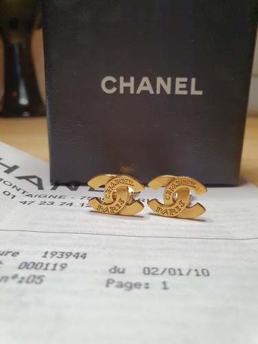 Boucles oreilles chanel logo - chanel,