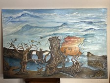 Dipinto Olio su Tela 60 X 90 cm Quadro firmato pezzo unico