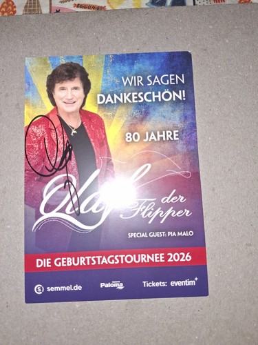Biglietto autografo olaf - autografo,