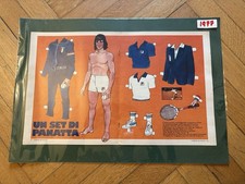 Un Set Da ADRIANO PANATTA  POSTER TENNIS ORIGINALE Fila Corriere Piccoli 1977
