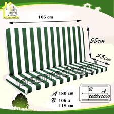 Cuscino per Dondolo 2 posti lastra 110 Cm Bianco/Ver