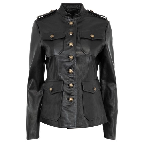 Giacca militare donna pelle - , di