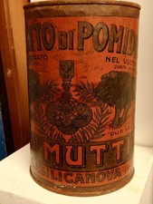 Grande Barattolo Serigrafato Latta Estratto Pomodori Mutti Basilicanova 2 Leoni