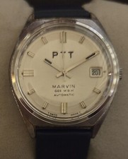 Orologio da polso vintage automatico Marvin PTT - Cal. AS 1862/63 - con data