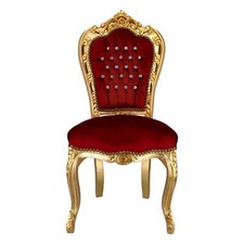 Sedia in legno foglia oro e