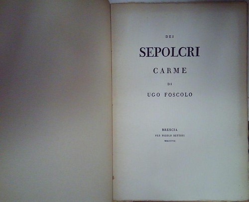 Dei sepolcri carma ugo - dei,