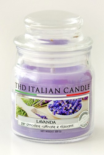 Candela vaso vetro italian - candela,