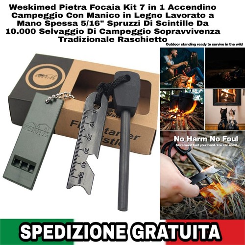 Pietra focaia kit - pietra, 7in1