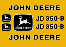 KIT DECALCOMANIA JOHN DEERE JD 350-B CRAWLER DOZER JD-B SET ADESIVI 