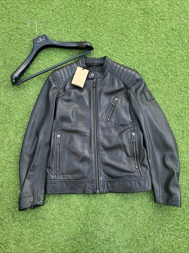 Giacca pelle nera belstaff - nera,