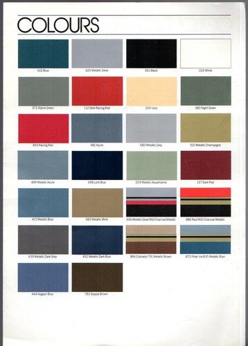 Fiat colour trim 1985 uk - colour,