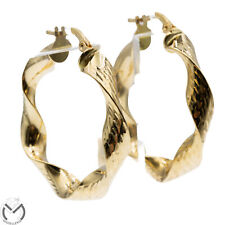 Orecchini oro giallo 18 kt 750 cerchi torchon -69/ST-