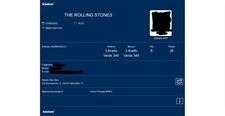 Biglietti Rolling Stones Milano 21/06/2022 SETTORE 349 FILA 8 POSTO 26,27