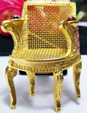 Sedia grande vintage oro Karl