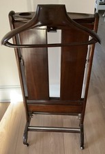 Vintage Wood Valet Stand With