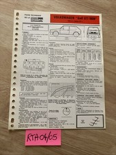 Fiche technique automobile