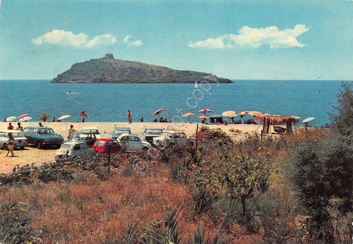 Cartolina cirella spiaggia - cirella, con