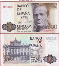 SPAGNA 5.000 5000 PESETAS 23 10 1979 P 160 XF++/AUNC spedizione gratuita da 100$