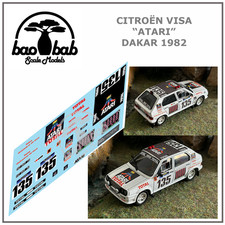 Calcas Citroën Visa Atari Dakar 1982 1/43 decals
