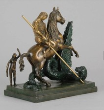 "San Giorgio e il drago" di Salvador Dalì - Opera Numerata In Bronzo -