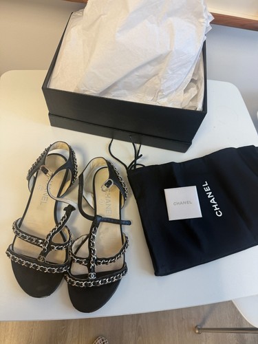 Sandalo chanel nero - chanel,