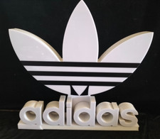Adidas Grande Insegna Pubblicitaria Luminosa in Plexiglass da tavolo cm 52x52x10