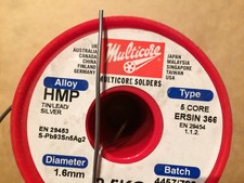 Saldatura punto di fusione alto 0,56 mm 0,71 mm 1,22 mm HMP 366 PbSnAg1,5% argento 301 °C