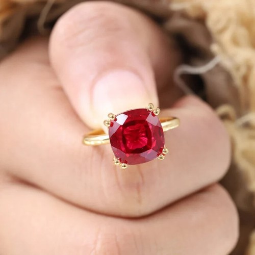 Anello solitario fatto mano - anello,