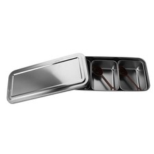  Scatola per spezie in acciaio inossidabile: organizer per spezie a 3 scomparti