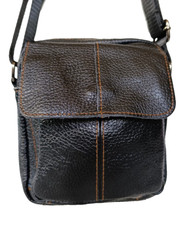 borsello uomo piccolo VERA PELLE capiente leggero tracolla borsa portatelefono