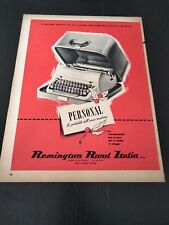1954 PERSONAL PORTATILE REMINGTON RAND ITALIA MACCHINA SCRIVERE PUB VINTAGE AD
