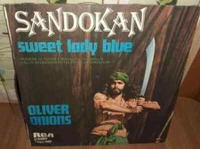 DISCO VINILE Oliver Onions SANDOKAN,LADY BLUE Vintage 1976 Sigle Serie tv Rai 70