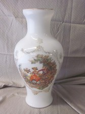 Bicchiere da latte vintage campagna francese 14,5 in vaso corteggiamento coppia fiori foglia oro