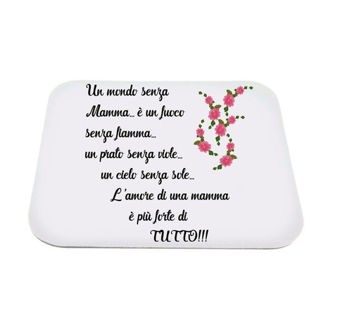 Mouse pad tappetino scritta - pad,