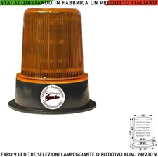 Lampeggiatore luce Fissa Led Centrale Cancello a Lampeggi Differenti 12-24-230 V