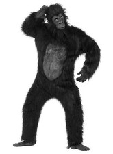 Costume Gorilla Deluxe - Tuta per Carnevale - Tuta da Gorilla di Alta Qualità con