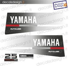 Adesivi calandra motore marino fuoribordo Yamaha 25 cv autolube gommone barca