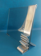 Cornice italiana design vintage porta foto firma in metallo argentato  cristallo