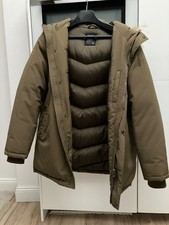 Bomboogie lusso 90% piumino parka slim fit con vera pelliccia XL come L verde