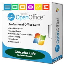 Open Office Suite Pro Software Windows elaborazione testi casa studente business CD