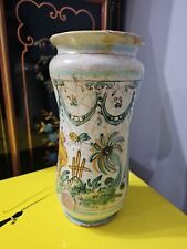 Ceramica Antica Albarello VIETRI PATTI SICILIA Rara CALTAGIRONE MAIOLICA  1806