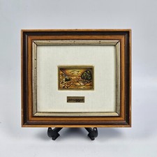 Quadro Miniatura su Lastra Argento 925 Paesaggio opera con Cornice Preziosa Rara