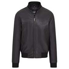 Giacca Bomber Casual In Pelle