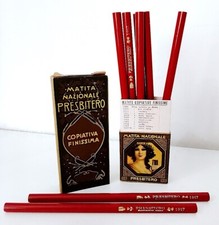 PRESBITERO matita nazionale Copiativa Finissima scatola decò 8 matite 1917 rosso
