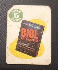 Figurina Mira Lanza 5 punti BIOL lavatrici collezione bordo bianco vintage rara