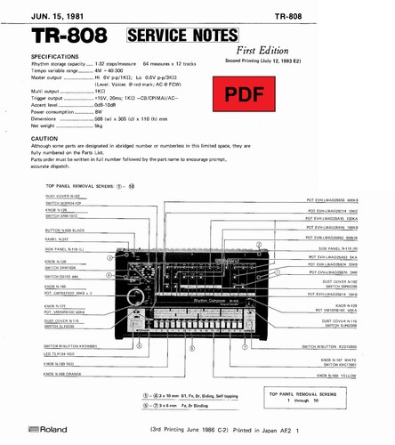 Roland 808 service manual - roland,
