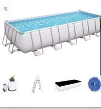 Bestway Power Steel Piscina Fuori Terra Set Completo 640x274x132cm - Bianco