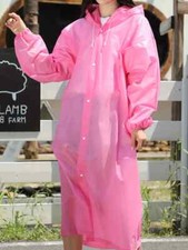 Poncho impermabile rosa donna