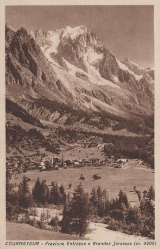 Cartolina courmayeur val - cartolina,