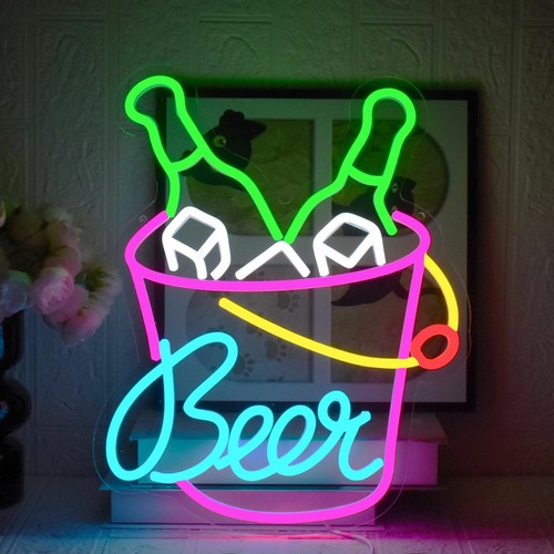 Luce neon beer insegna al - luce,